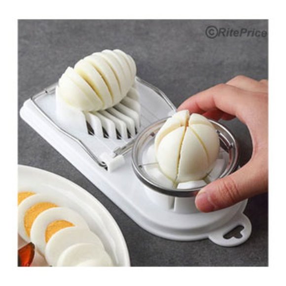 2 In 1 Stainless Steel Boiled Egg Slicer Mushroom Tomato Kitchen Choper (2 Pack) - Picture 5 of 10